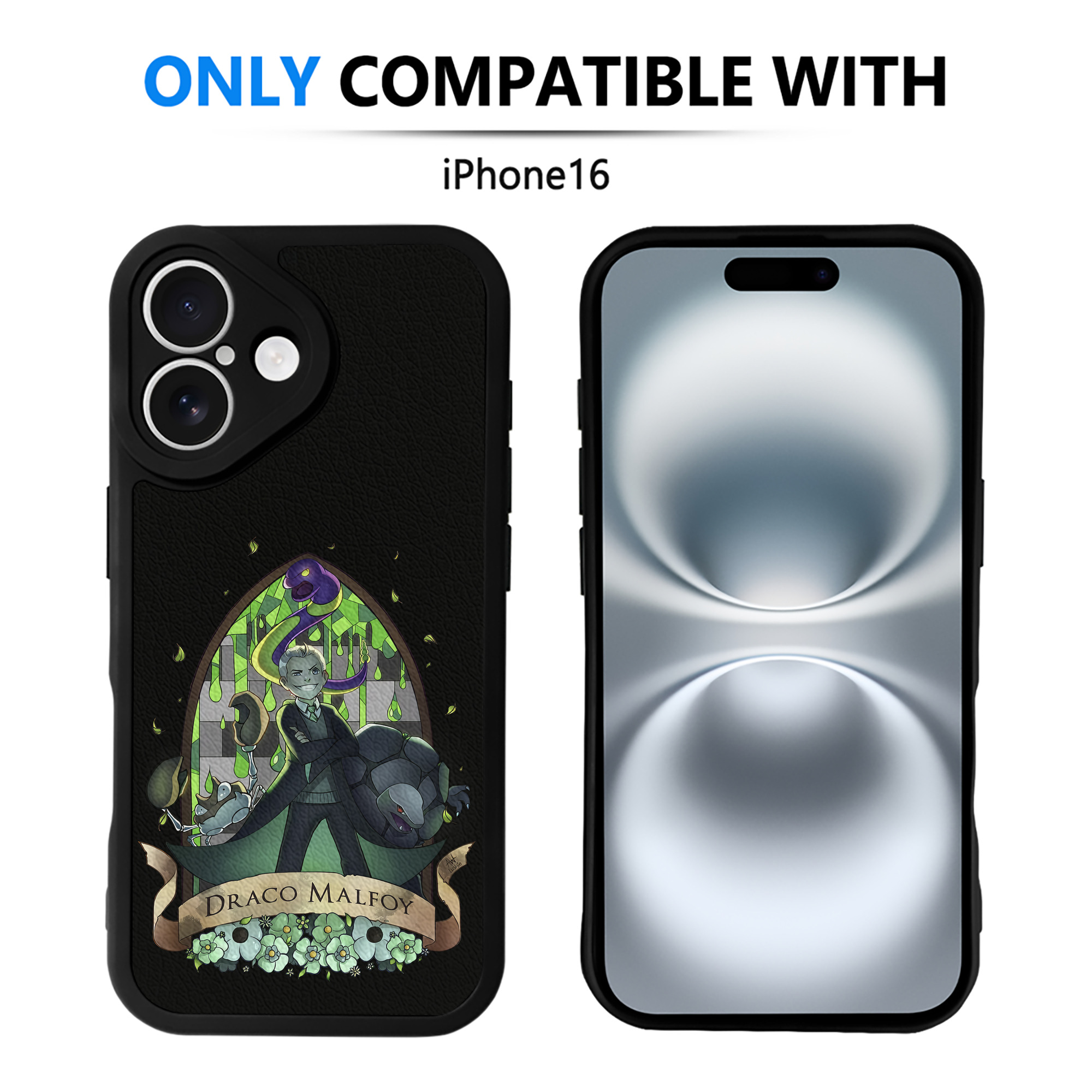 （画像用） Harry Potter ハリー・ポッターシリーズ 【iPhone 16シリーズ対応】シリコンスマホケース（レザー調） 材質：シリコン